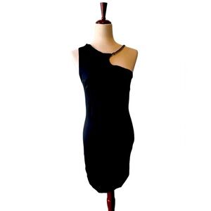 Black Dress Topshop 8 Silver Chain